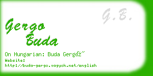 gergo buda business card